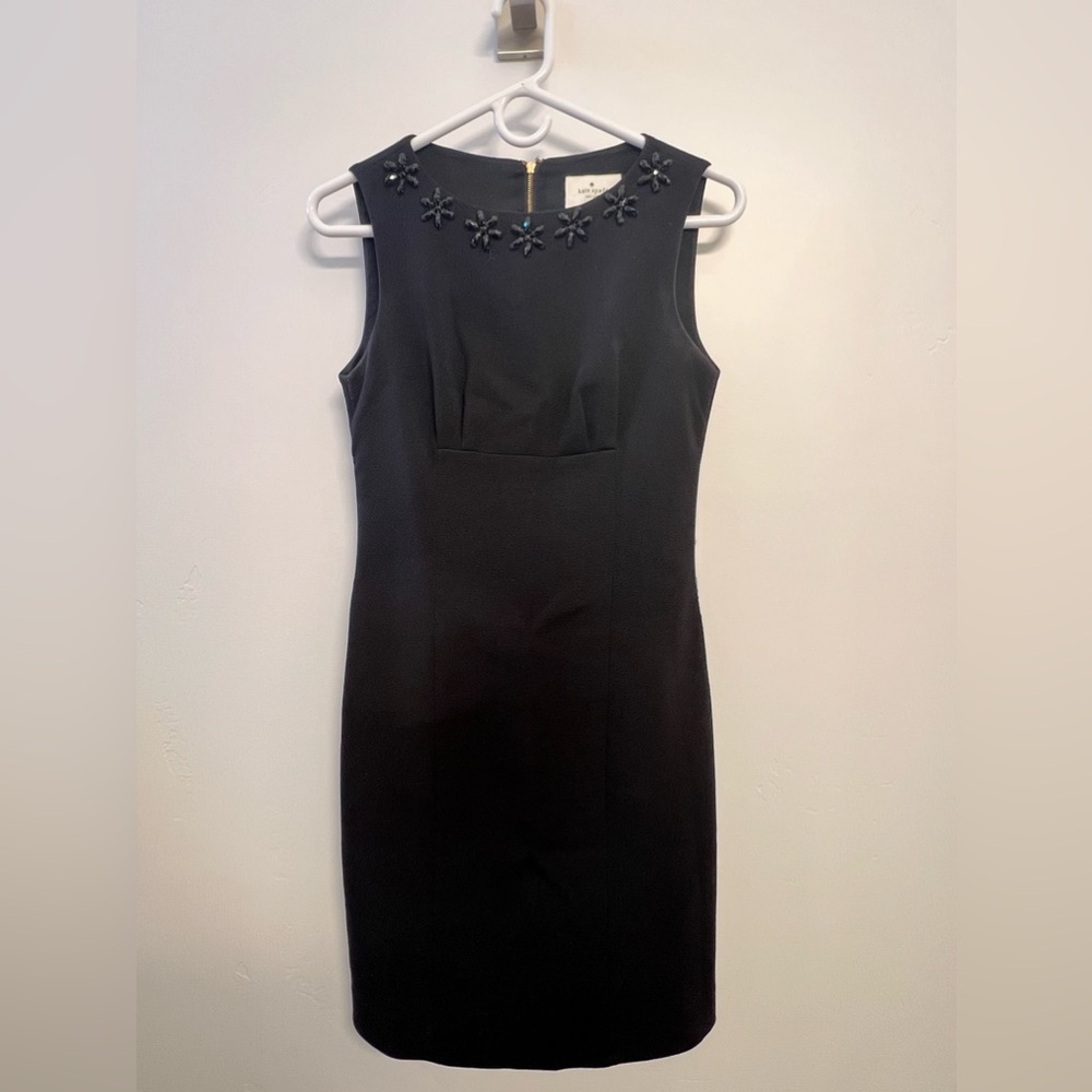 Kate Spade size 2 black dress with gold zipper